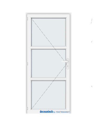 Porte d'entrée avec deux traverse (3 vitres)