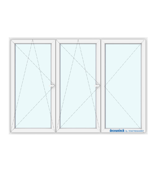 Fenêtre triples ouvrant et oscillo battant